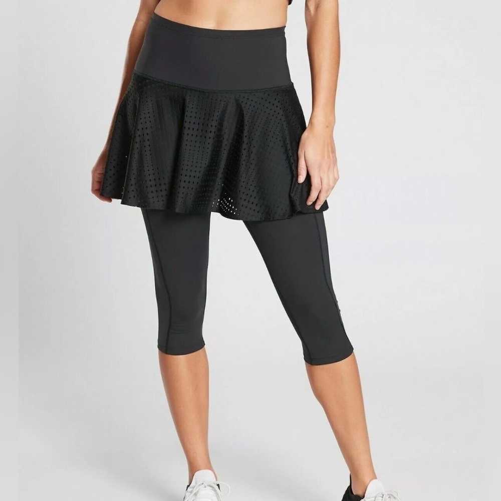 Athleta A-Game 2-1 Crop Black Size S
